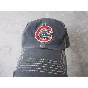 Vtg Chicago Cubs Baseball Cap Hat The Franchise XL Blue/Gray Cotton Distressed